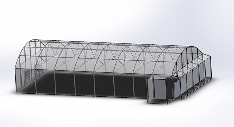 High Tech Temperature Control Greenhouse